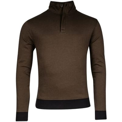 Baileys Trui Half Zip 2-Tone Jacquard Interlock Doubleface Sweat Olive / male