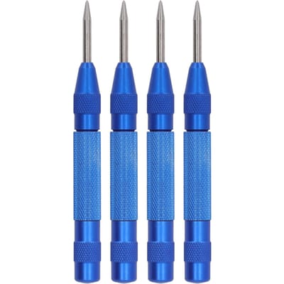 4 Stuks Centerponsen Automatisch High Speed Steel 5 inch Gereedschap Set Kit voor Installatie Onderhoud Blauw
