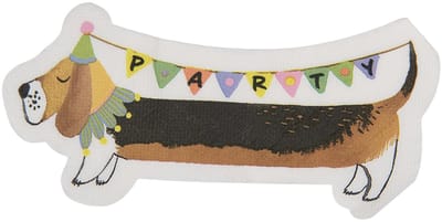 Clayre & Eef Servetten Papier Set van 20 Hond Wit Papier