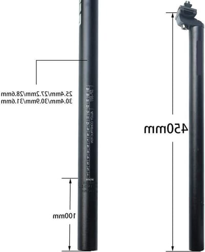 Fiets Zadelpen - Ondersteuning Stuur - Comfortabel Fietsen - Schokabsorberend - 31.6x350mm - Zwart