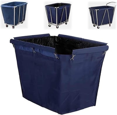 Wasmandzak - Vervangende zak - Wassen organiseren - Waterdicht Oxford - 400 liter capaciteit - Blauw Bruin