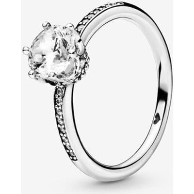 Nieuwe aankomst S925 Sterling Zilver 50 soorten sprankelende madeliefjebloem kroon ringen voor vrouwen verlovingssieraden jubileum 7 white