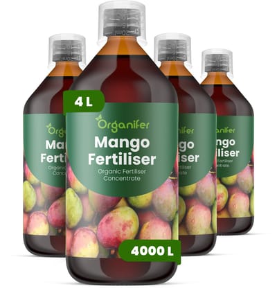 Vloeibare Meststof Voor Mango 4X1 L Voor 4000 L - Npk 2-1-8 - Bevordert Sterke Bladgroei En Structurele Ontwikkeling - Verbetert Bloei - Vruchtzetting En De Zoetheid - Verbetert De Vitaliteit Op De Lange Termijn - Organifer