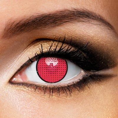 Partylens® roze kleurlenzen - Mesh Pink Manson - zachte jaarlenzen met lenshouder - Halloween - Cosplay