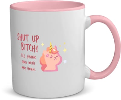 Akyol - unicorn cadeau - koffiemok - theemok - roze - Unicorn - eenhoorn verjaardag - met opdruk - verjaardag cadeaum - leuke grappige - cadeau voor hem en haar - met tekst - 350 ML inhoud