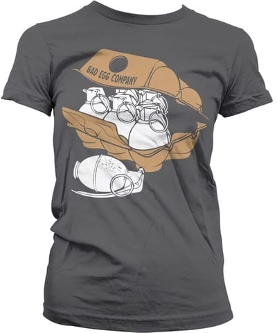Hybris Bad Eggs Company Girly Tee dames-T-shirt donkergrijs