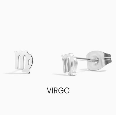 Maevi® Sterrenbeeld Oorbellen - Maagd/Virgo - Kleur: Zilver - RVS / Roestvrijstaal / Stainless Steel - Luxe Oorbellen - Hoge Kwaliteit - Verkleurt niet - Oorknopjes / Oorhanger - Incl. Luxe Cadeauverpakking - Zilveren Oorbellen