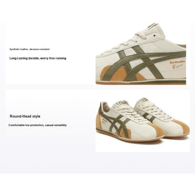 Onitsuka Tiger Runspark Beige Olijfgroen Mosterdgeel Unisex Sneakers Crème 1183B480-200 38 beige