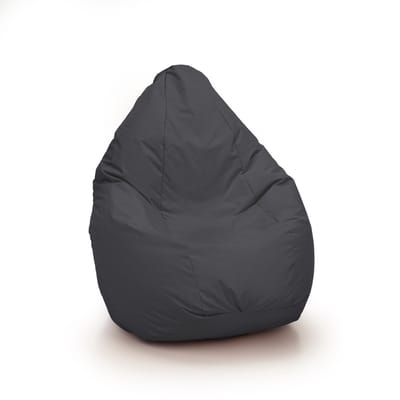 Drop & Sit - compacte zitzak - robuust nylon - antraciet - voor binnen en buiten 180 liter met uitneembare binnenzak