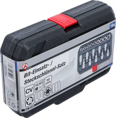BGS Dopsleutelbit-/dopsleutelset - 1/2 - Torx / E-profiel - 19 delig
