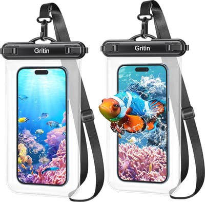 Waterdichte telefoonhoesjes tot 7 inch - Onderwaterbestendig en IPX8 goedgekeurd, 2 stuks