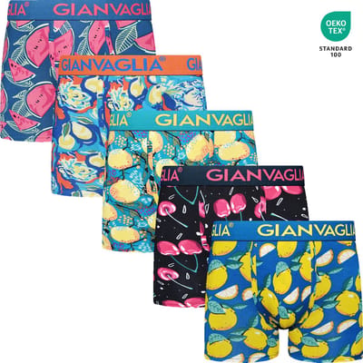 5-Pack Heren Boxershorts - Ultra Soft Cotton - Printjes - Ondergoed - Onderbroek - 5073 - Maat M