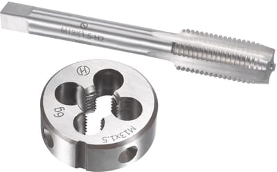 JHUBERS- Schroefkraan M13 x 1,5 mm - Heavy-duty Tappen/Matrijzenset - Nauwkeurig Snijden - Voor Doe-het-zelf/Professioneel - Verlengde Duurzaamheid - Optimale Resultaten - Tapset
