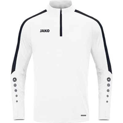 Jako Power Ziptop Kinderen - Zwart / Wit | Maat: 140