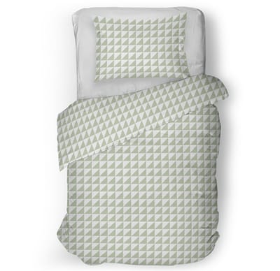 Snoozing Irina Dekbedovertrek - Eenpersoons - 140x200/220 cm - Green