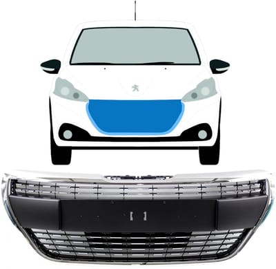 Grill voor Peugeot 208 2015-2019 ALLURE / Set