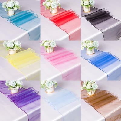 Allecto - Organza Tafellopers - Elegante Decoratie - 30 x 275 cm - Perfect voor Feesten - Bruiloften - Stijlvol - Decoratief