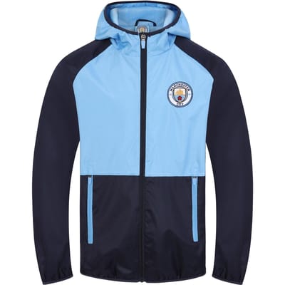 Manchester City FC Mens Crest Raglan Windbreaker XXL bleu ciel/naval