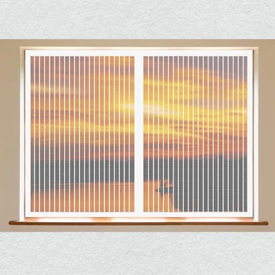 Magnetisch Horraam - Vliegenraam Zonder Boren - Insecten Buiten Houden - Automatische Sluiting - 60 x 100 cm - Wit
