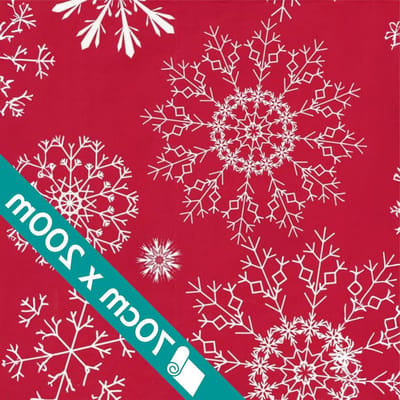 Kerstcadeaupapier Rol - Inpakpapier Feestelijk - Geschenken Inpakken - Hoge Kwaliteit Papier - 70 cm x 200 m - Rood