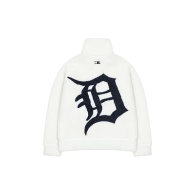 Veste en polaire avec imprimé lettres MLB pour homme et femme Crème 3AFDB0326-46CRS XS black