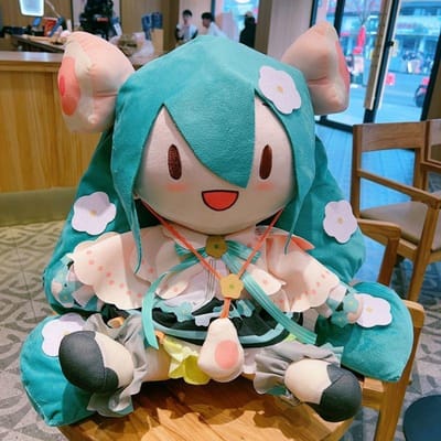 Chapeaux de dessin animé Hatsune Miku Fleur Fufu Princesse Peluche Fufu Magique Futur Poupée Oreiller Kawaii Hatsune Peluche Poupée Périphérique Noël Cadeau Durable