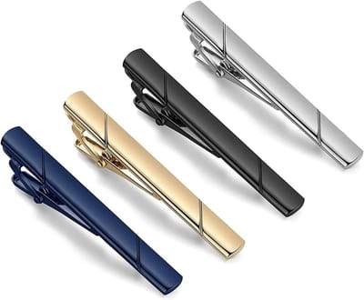 Stropdas Clips 4 stuks - Lange Stropdas Bar Clip Set voor Mannen - Stropdas Accessoires voor Dagelijks Gebruik - Zakelijke Verjaardag Verloving