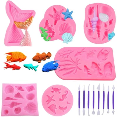 Store_7 - Silicone Moulds - Bakvormen voor Chocolade - Creatief Bakken - Roze - Fondant Mallen - Geschikt voor Feestelijkheden - 5-delige Set