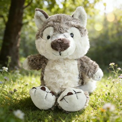 Wolf Knuffels 17cm Grijze Wolf Knuffelpop Kawaii Huisdecoratie Speelgoed Meisje Slaapmaatje Verjaardag Verrassingscadeaus Voor Vrienden 15-17cm gray