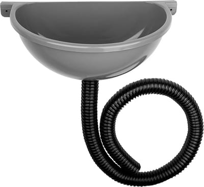 Kunststof Spoelbak met Slang en Slangklem voor Camping en Tuin