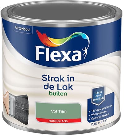 Flexa - Strak In De Lak Buitenlak Hoogglans - Vol Tijm - Mengverf - 500 Ml