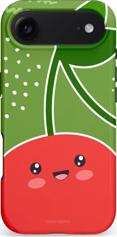 Casetastic hoesje geschikt voor Apple iPhone Air - MagSafe - Dubbellaagse bescherming - Kersenkus - Fashion Case - Groen Rood