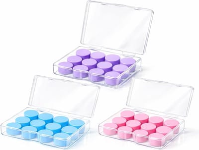 Zachte en waterdichte siliconen oordopjes voor kinderen en volwassenen, 18 paar in 3 kleuren, effectieve geluidsisolatie en herbruikbaar comfort