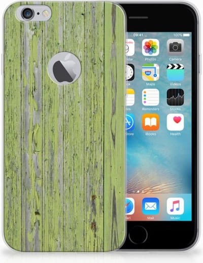 Apple iPhone 6 Plus | 6s Plus Bumper Hoesje Green Wood