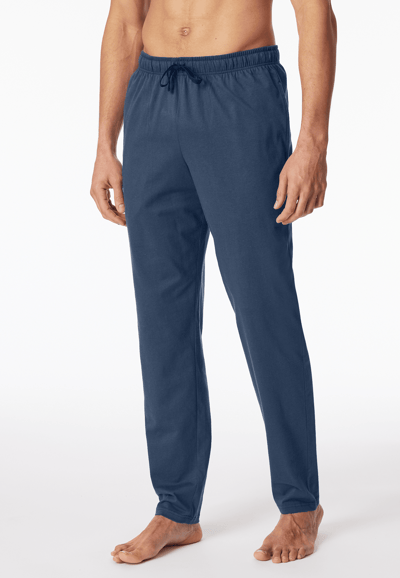 SCHIESSER Mix + Relax Pantalon - heren loungebroek - royaalblauw dessin
