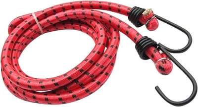 Bagageriem Set - Spanbanden - Vervoer Vastzetten - Elastisch Met Haken - 2 Meter - Rood
