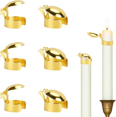 Automatische kaarsenblussers - Kaars accessoires - Veilig doven - Zes stuks - 20-22 mm diameter - Goud