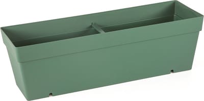 2st Elegante Mansion drainage Bloembak groen kruidenbak 52x17 cm plantenbak bloempotten rechthoek
