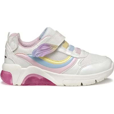 GEOX FADINLIGHT MEISJES Sneakers - WIT/VEELKLEURIG - Maat 25