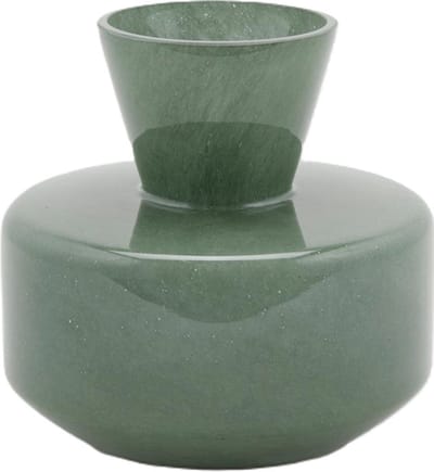 EDG Bloemenvaas Glas Groen D 21 cm H 20 cm Opening 11 cm