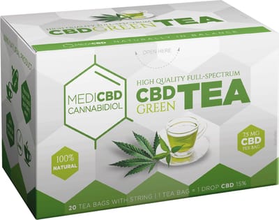 3 x MediCBD Green Thee (Box of 20 Teabags) – 7.5mg CBD