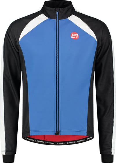 21Virages Forte fietsjack windprotect Heren Zwart Blauw - S