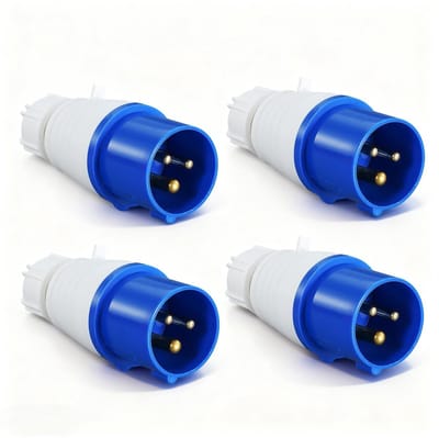 Waterdichte Industriële Stekker 4 Stuks, 3-Pin 16A Vervangende Stopcontacten voor 220-250V Toepassingen