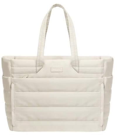 Draagtas voor dames 15-15,6 inch - nylon laptoptas met grote capaciteit - gewatteerde schoudertas voor vrije tijd en werk