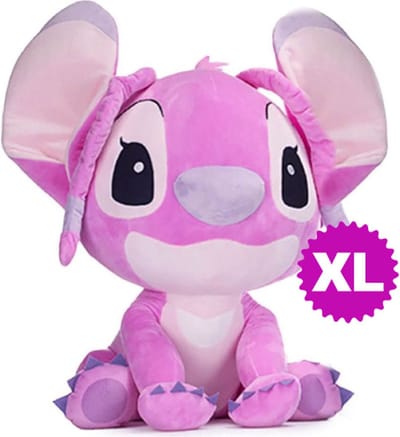 Angel Zittend – Lilo & Stitch Disney Pluche Knuffel XL 70 cm groot - Disney Plush Toy - Speelgoed knuffeldier knuffelpop voor kinderen jongens meisjes - XXL grote Knuffels Lilo en Stitch, Angel, Leroy, Stitch, Scrump