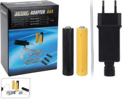Batterij adapter - voor 3 apparaten met 4x AAA batterijbehuizingen - batterij eliminator - batterijvervanger