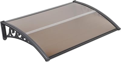 Moderne Luifel voor Huisdeur - Bescherming tegen Zon en Regen - 100 x 100 cm Bruin