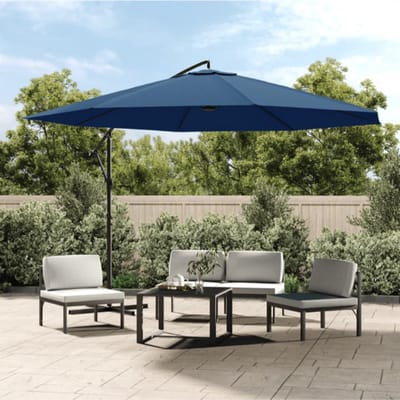 Zweefparasol met aluminium paal 350 cm blauw