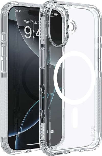 SoSkild iPhone 17 Defend heavy impact case met magnetische ring transparant