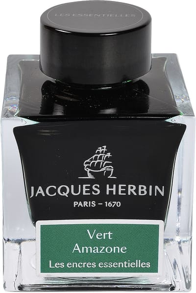 Jacques Herbin - Inktfles Essentielles - Vert Amazone - 50 ml - Groen